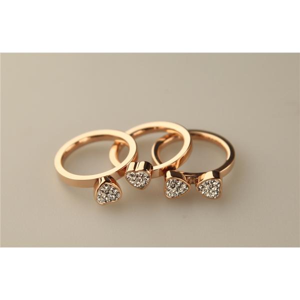 HEART 4 HEART系列玫瑰金色水晶石戒指