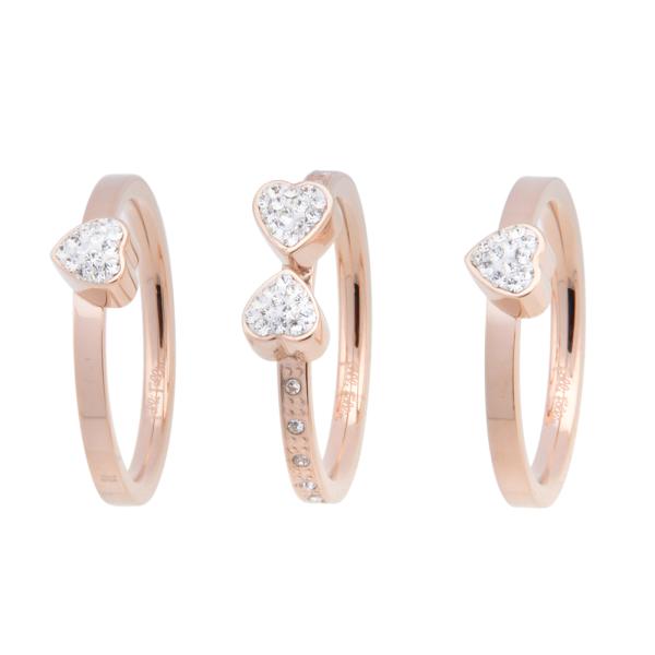 SUMMER SPARKLE系列玫瑰金色水晶石戒指