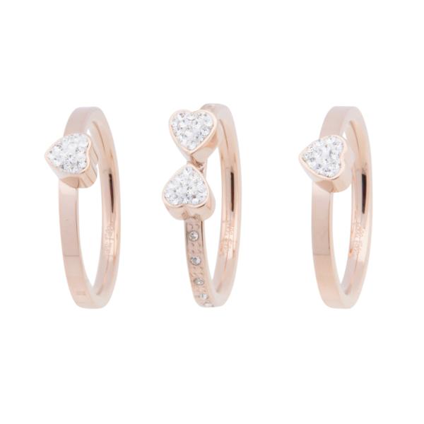 SUMMER SPARKLE系列玫瑰金色水晶石戒指