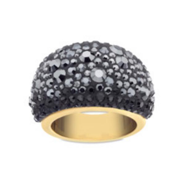SWAROVSKI  MINI CHIC:RING 58 BLACK&GOLD