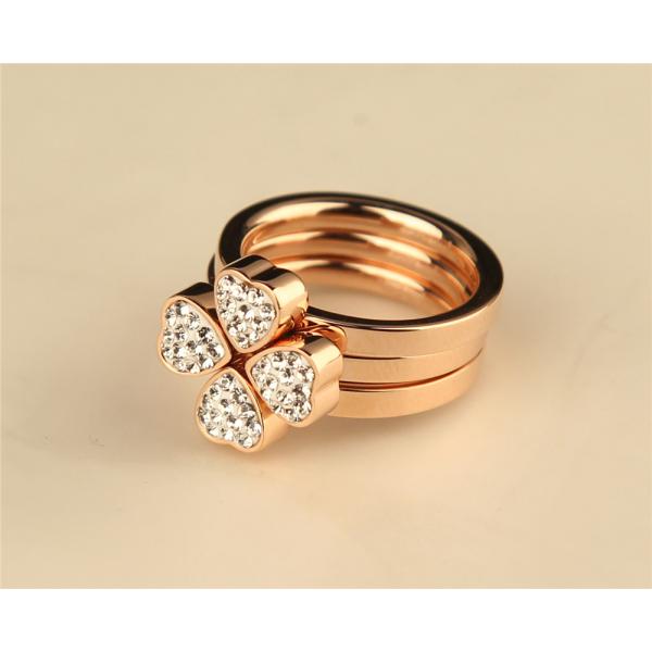 HEART 4 HEART系列玫瑰金色水晶石戒指