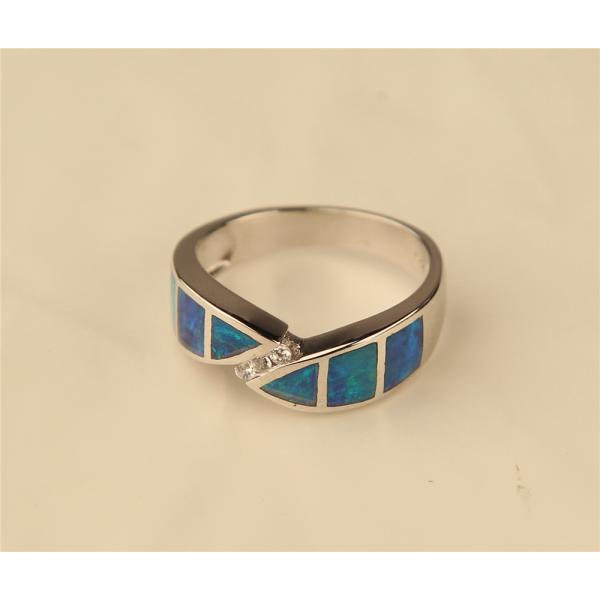 925银镶嵌欧泊戒指