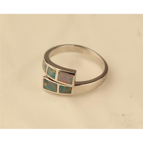 925银镶嵌欧泊戒指