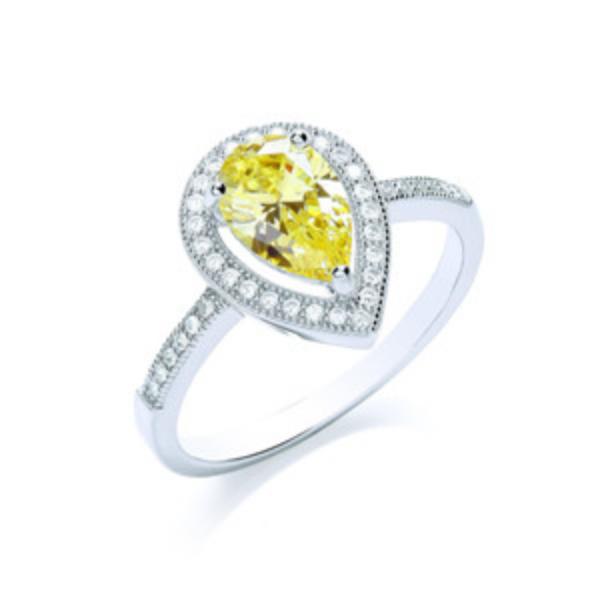 BOUTON  DELICATE PEAR RING (K) BR051K