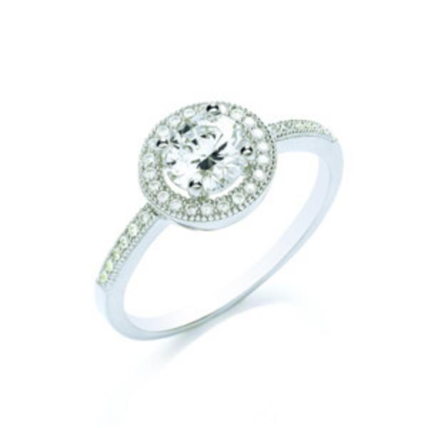 BOUTON  DELICATE RND STONE RING (M) BR052M