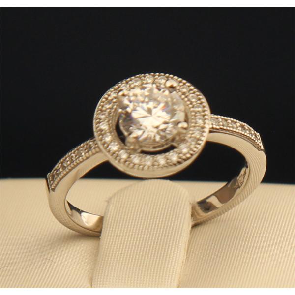 BOUTON  DELICATE RND STONE RING (O) BR052O