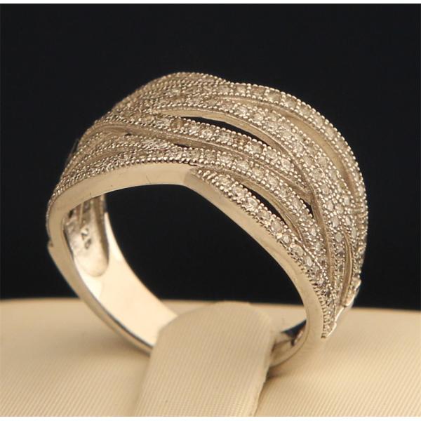 BOUTON  TWO TONE SPARKLE WRAP RING (K) BR087K
