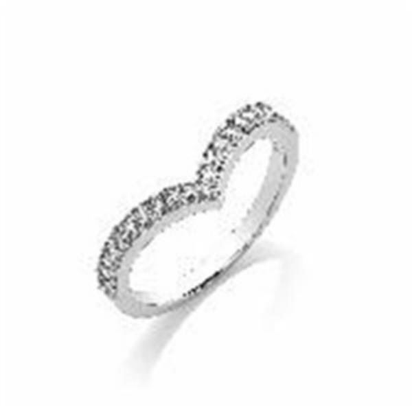 BOUTON  WISHBONE RING - RHODIUM PLATE (K) BR095K