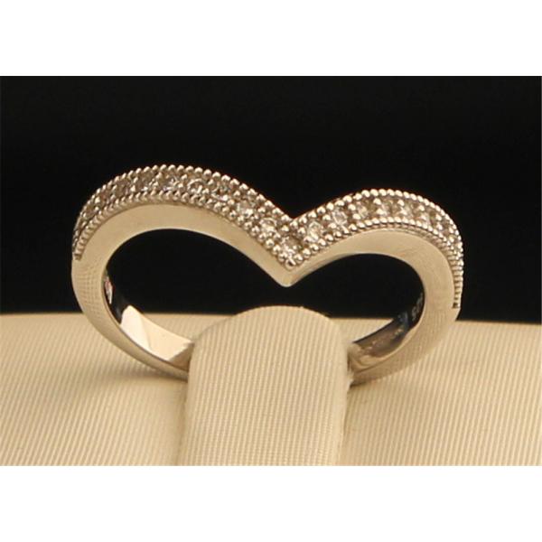 BOUTON  WISHBONE RING - RHODIUM PLATE (M) BR095M
