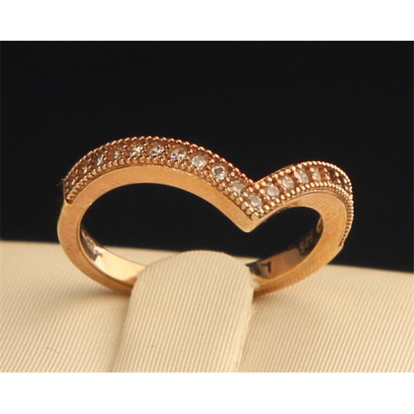 BOUTON  WISHBONE RING - RHODIUM PLATE (O) BR095O