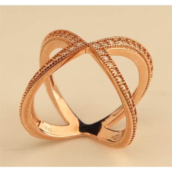 BOUTON  MODERN WISHBONE RING - ROSE GOLD PLATE (K) BR099K