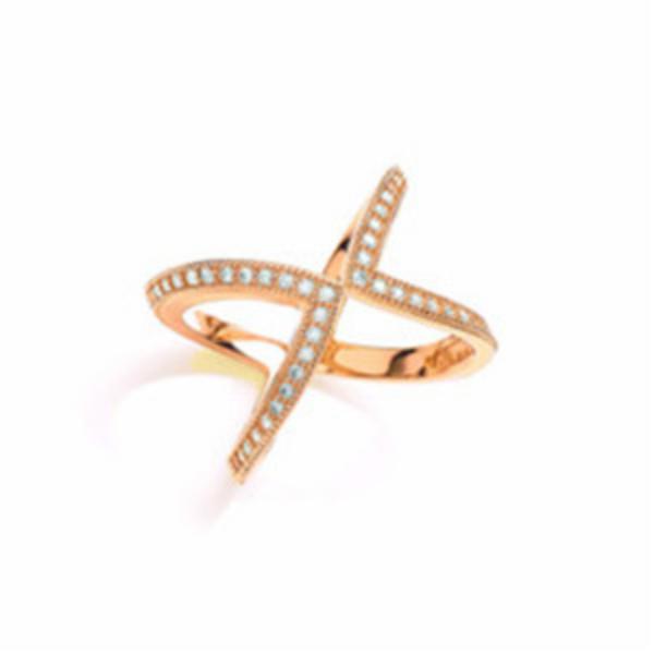 BOUTON  MODERN WISHBONE RING - ROSE GOLD PLATE (M) BR099M