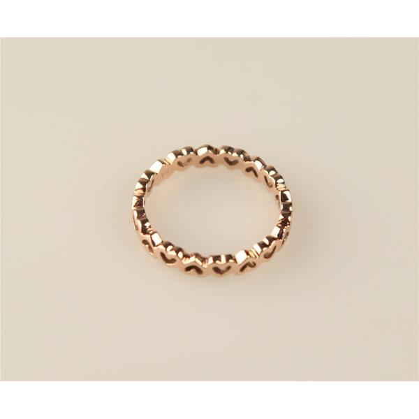 LOVE&FORTUNE系列玫瑰金色心形戒指