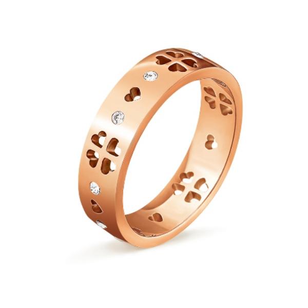 LOVE&FORTUNE系列玫瑰金色水晶石戒指