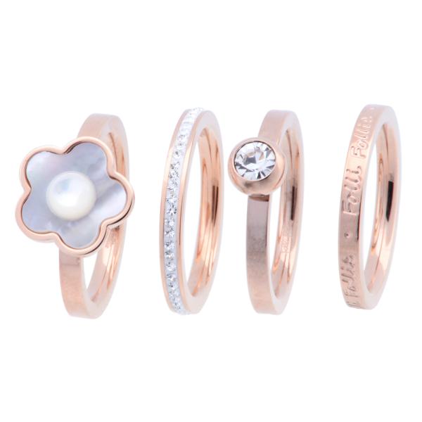 FIORY CHIC系列玫瑰金色水晶石贝母戒指