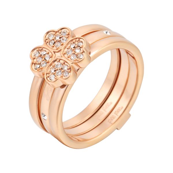 ETERNAL HEART系列玫瑰金色水晶石戒指 （3只套装）