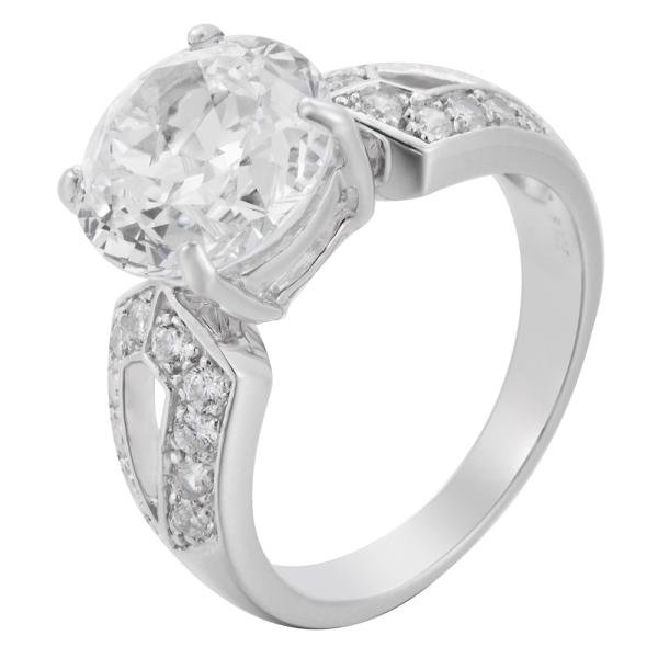 艾爾蒂純銀鍍銠戒指
(白色晶鑽)