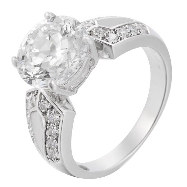 艾爾蒂純銀鍍銠戒指
(白色晶鑽)