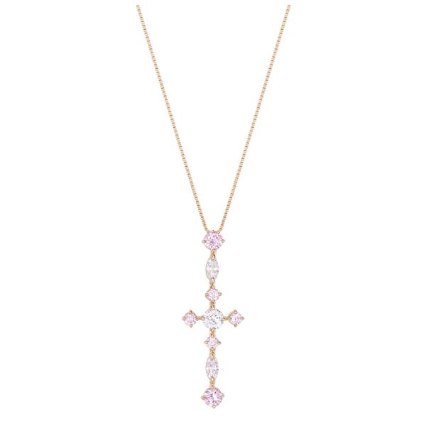 艾爾蒂玫瑰金純銀戒指(白色晶鑽)