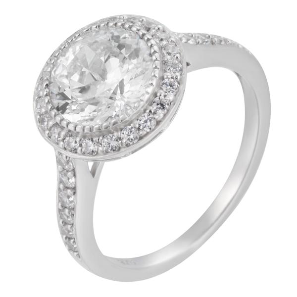 艾爾蒂純銀鍍銠戒指
(白色晶鑽)