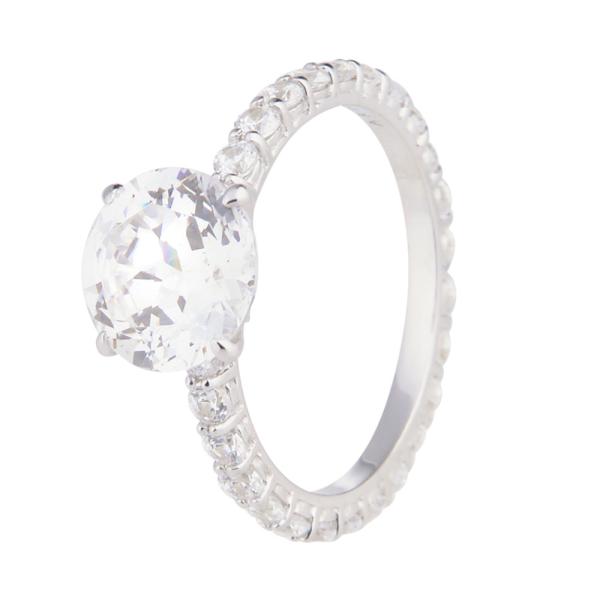 艾爾蒂純銀鍍銠戒指
(白色晶鑽)