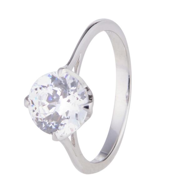 艾爾蒂純銀鍍銠戒指
(白色晶鑽)