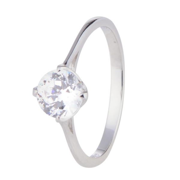 艾爾蒂純銀鍍銠戒指
(白色晶鑽)