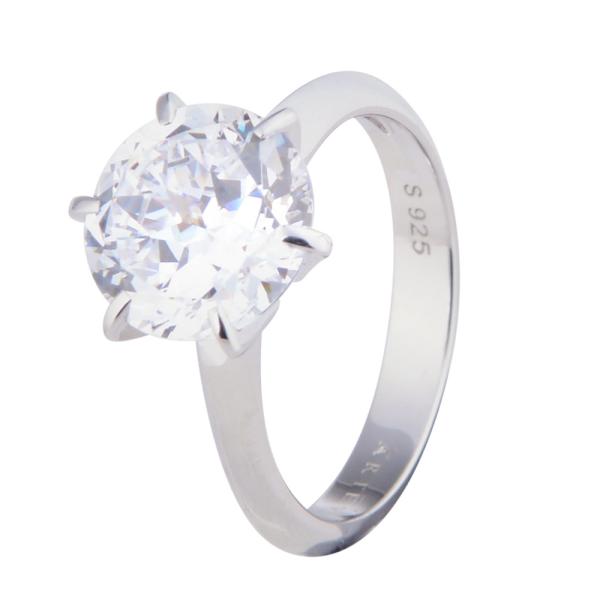 艾爾蒂純銀鍍銠戒指
(白色晶鑽)