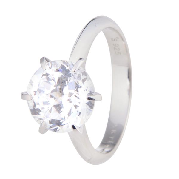 艾爾蒂純銀鍍銠戒指
(白色晶鑽)