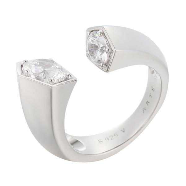 艾爾蒂純銀鍍銠戒指
(白色晶鑽)