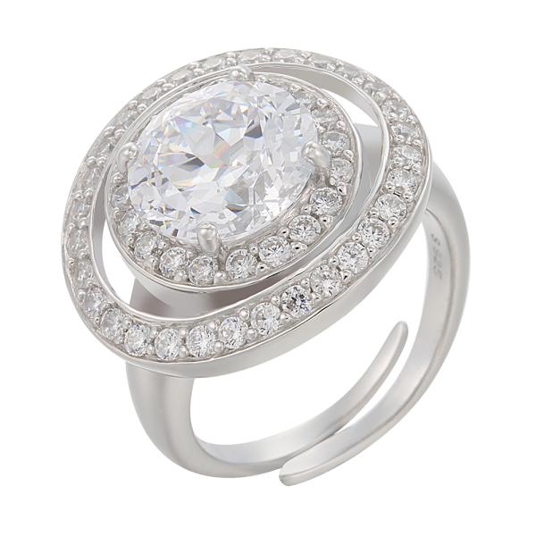 艾爾蒂純銀鍍銠戒指
(白色晶鑽)