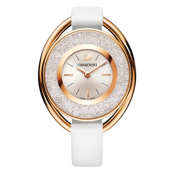 Crystalline Oval White Tone 手表