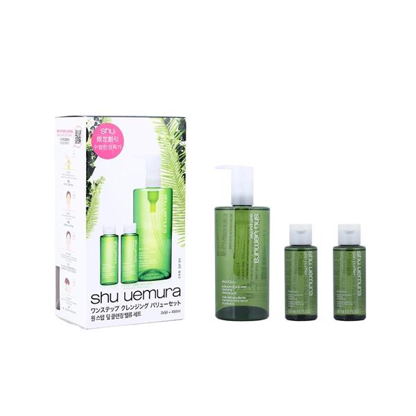 植村秀绿茶新肌洁颜油套装