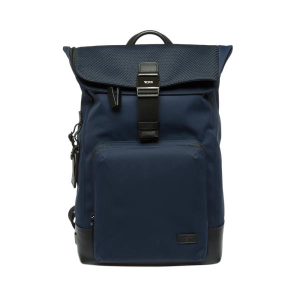 TUMI HARRISON OAK ROLL TOP BACKPACK NAVY MESH 1st