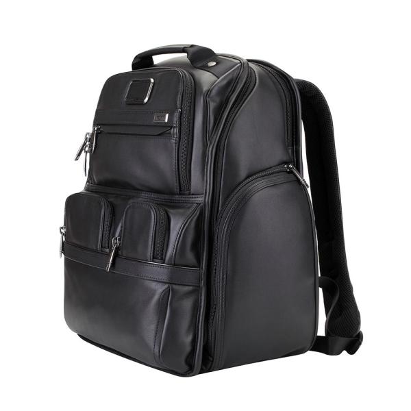TUMI ALPHA COMPACT LAPTOP BRIEF PACK BLACK 1st