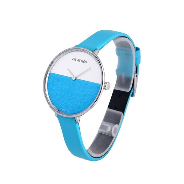 Calvin Klein Watch LADY SST RISE PO LY SST TURQU LEA SIL/TURQU DIAL