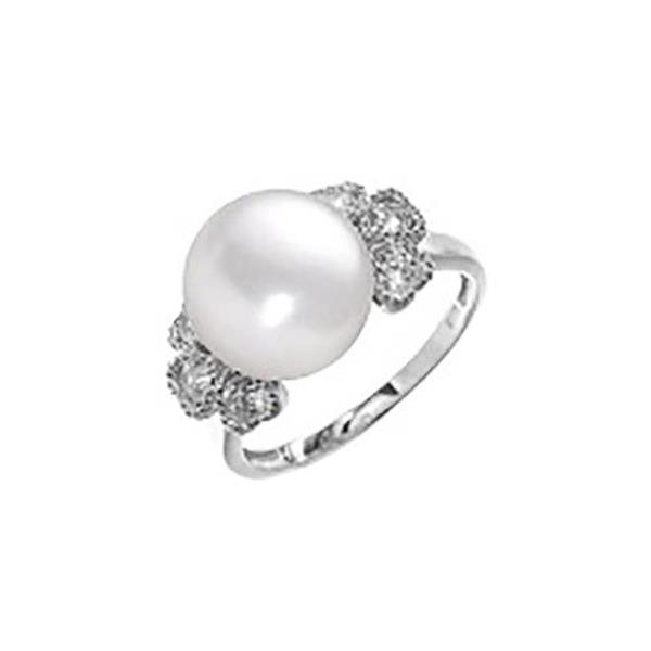 925银白珍珠戒指