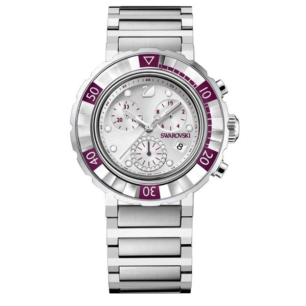 SWAROVSKI  WATCH OCTEA CHRONO SILVER STS